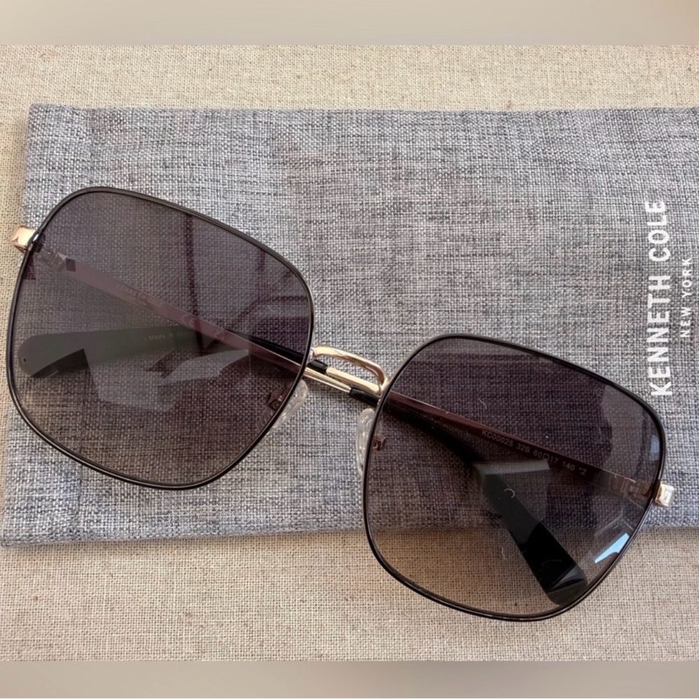 Kenneth Cole Black Square Sunglasses